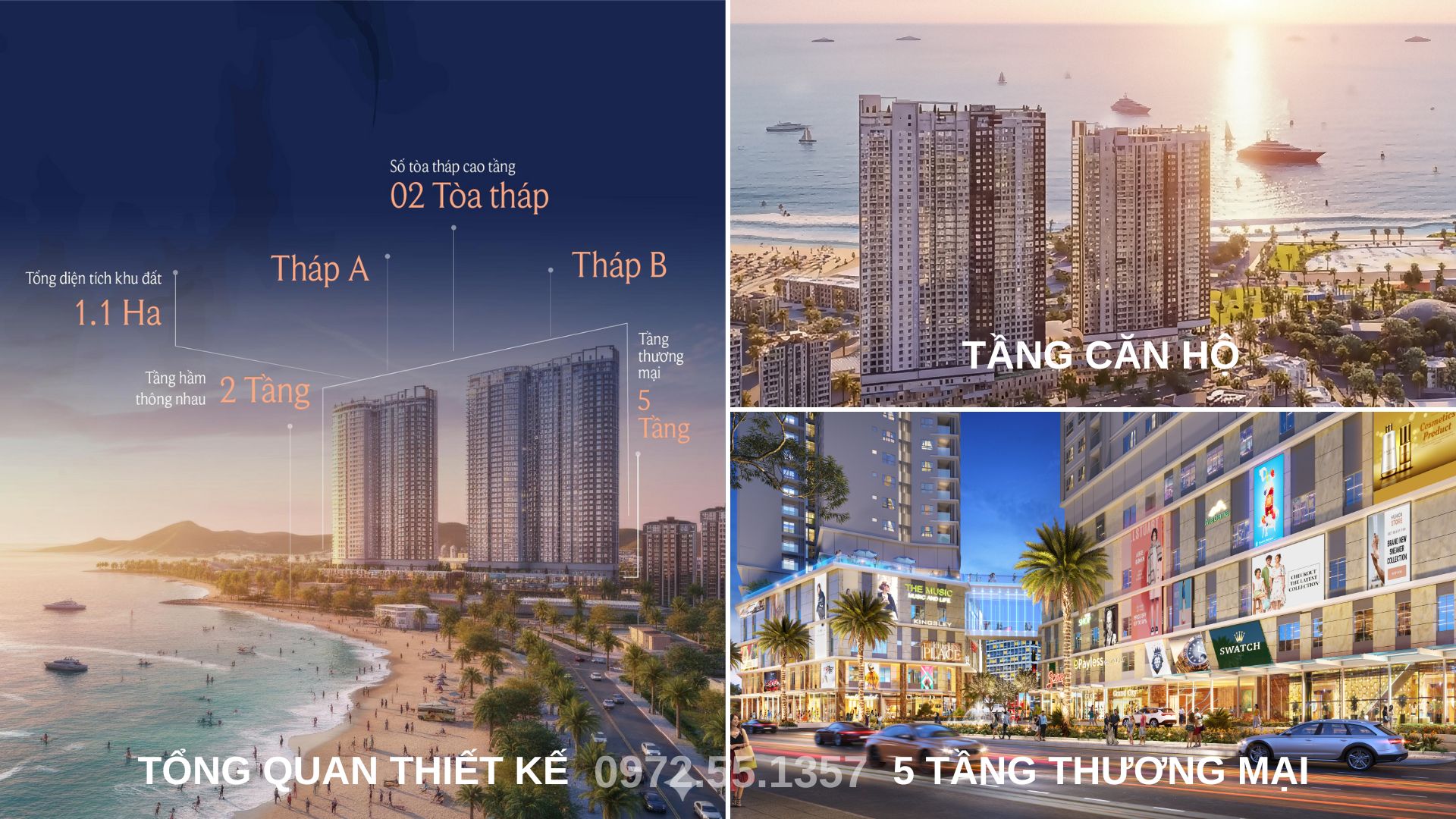 Bố trí tổng quan dự án căn hộ Sailing Quy Nhơn