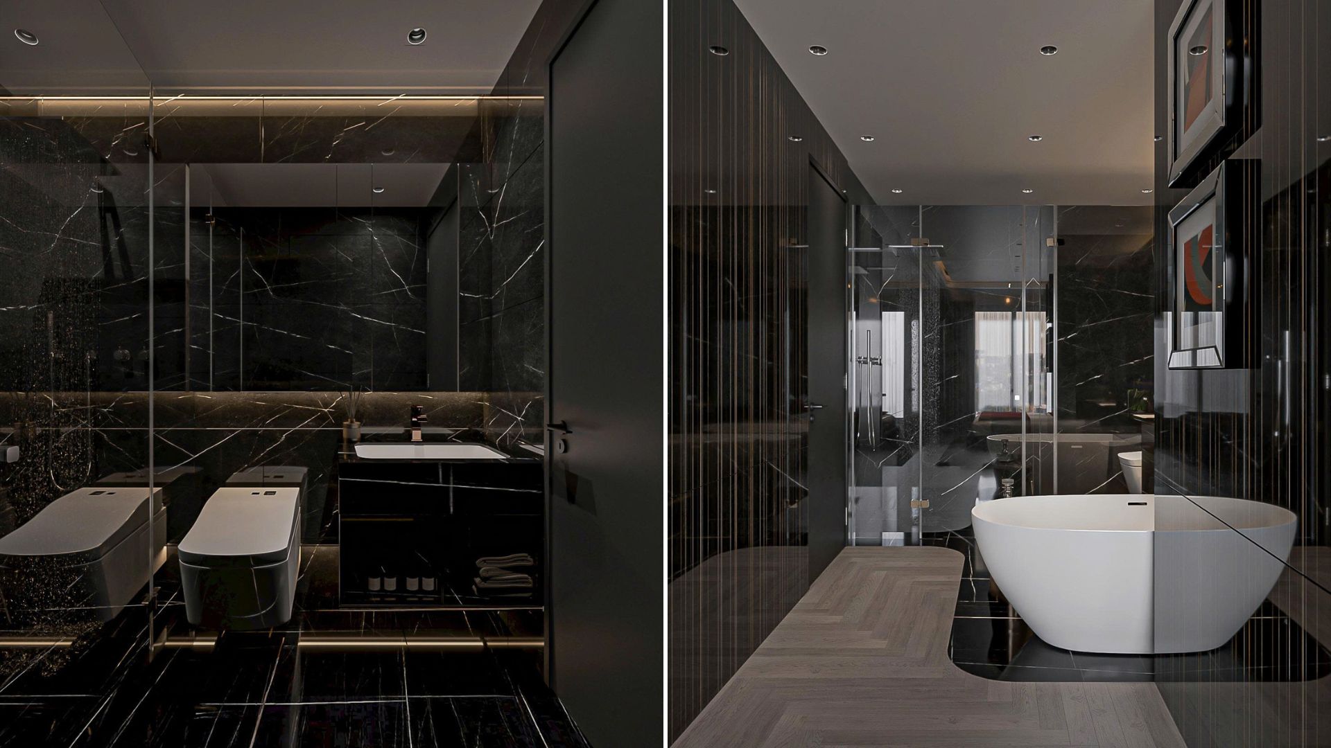 Phòng WC căn 3PN được thiết kế rộng rãi với thiết bị bàn giao cao cấp
